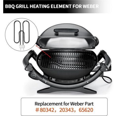 Élément Chauffant 2200W Acier Inoxydable Pour Weber Q140/Q1400 - Ref 66631, 80342, 80343