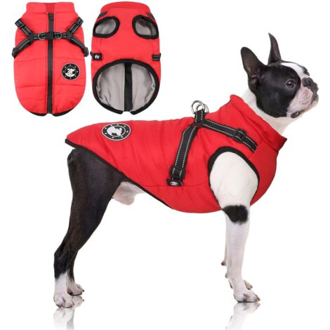 Wasserdichter Hundemantel Mit Abnehmbarem Geschirr – Reflektierend, Für Kalte Tage