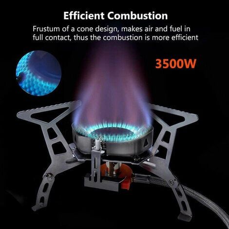 Winddichter Outdoor-Kocher, 3500 W geteilter tragbarer Gaskocher, leichterer elektronischer Kocher, ultraleichter faltbarer Outdoor-Kocher, geeignet für Camping/Wandern/Picknick