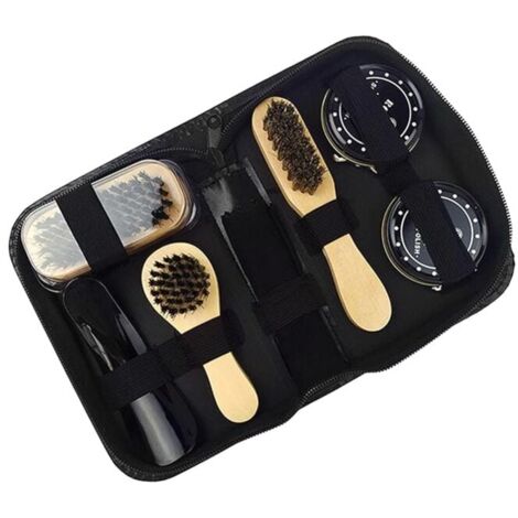 JIHUOO 3er Set Schuhputz Bürsten - Holz Applikatoren Für Lederpflege