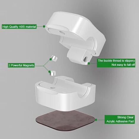 Magnetische Kabel-Organizer Rosa Blume - 4 Stück Kabelhalter Für Schreibtisch Und Zuhause