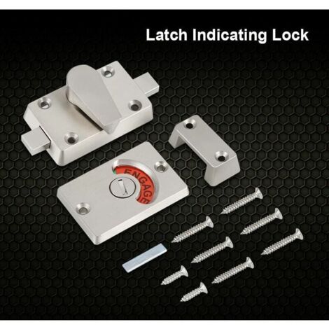 GABRIELLE Stainless Steel Door Lock with Privacy Indicator for Bathroom Public Toilet with Screws