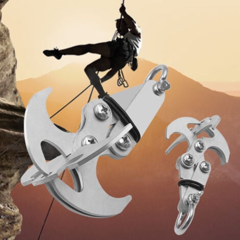 GABRIELLE Grappling Hook, Multifunctional Stainless Steel Claw Hook for Outdoor Climbing, Multifunctional Gravity Hook, Gravity Grappling Hook