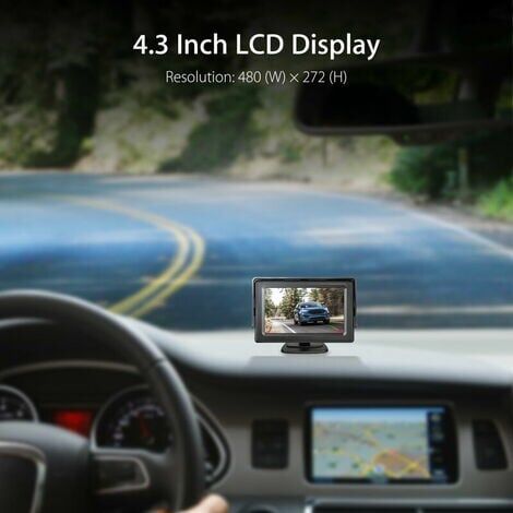 Wireless Backup Camera System Kit for Car/Truck/Van/RV, 4.3" Monitor, Reversing System