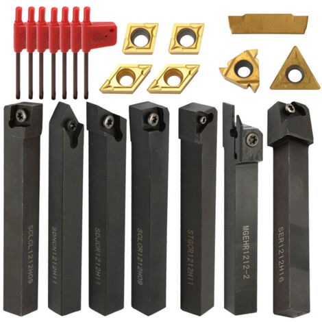 thumbnail image 2 of Tough CNC Lathe Tool Holder With 2 Wrenches – For WNMG080404 Inserts, Tungsten Steel, 15x2.5cm 2 of 13