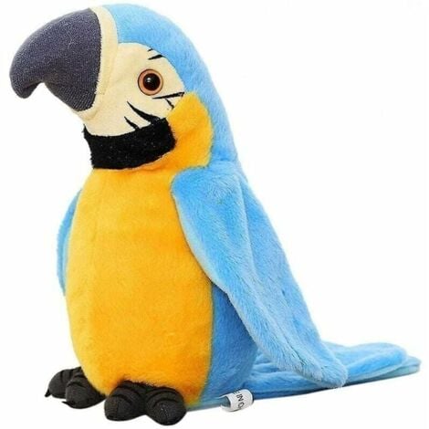 GABRIELLE Talking Macaw Parrot Repeat What You Say Plush Toy Electronic Recording Animated Bird Shaking Wings Talking Parrot Interactive Plush Toy for Kids Boys Girls Christmas Gift