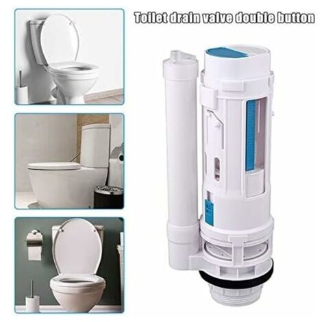 GABRIELLE Replacement Flush Mechanism with Double Push Button Bathroom Accessory – 25 cm