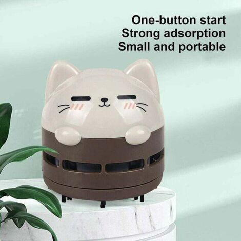 Mini Desktop Vacuum Cleaner, Mini Crumb Vacuum Cleaner, Cordless, USB Rechargeable, Quiet and Energy Efficient.