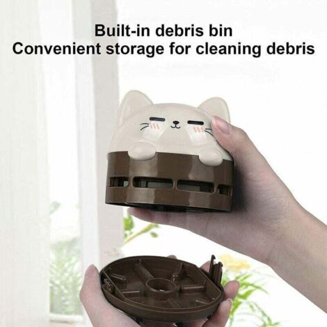 Mini Desktop Vacuum Cleaner, Mini Crumb Vacuum Cleaner, Cordless, USB Rechargeable, Quiet and Energy Efficient.