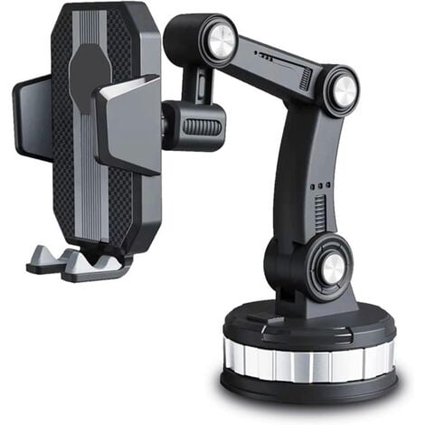 GABRIELLE Car Phone Holder Suction Cup Phone Mount Universal Dashboard Windshield One Button Pop up Black