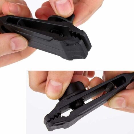 GABRIELLE 12pcs Tarp Clip Clamps Set, Heavy Duty Tarp Clips Set, Instant Awning Clips for Tents, Tarps, Caravans, Garden Shade Covers, Black (12)