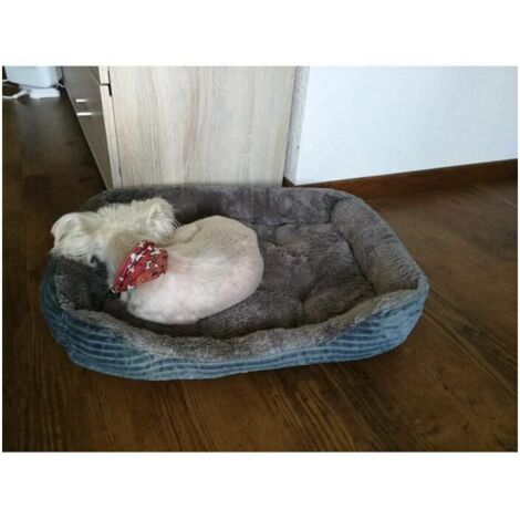 GABRIELLE Super soft dog bed grey 50x38x15cm dog bed