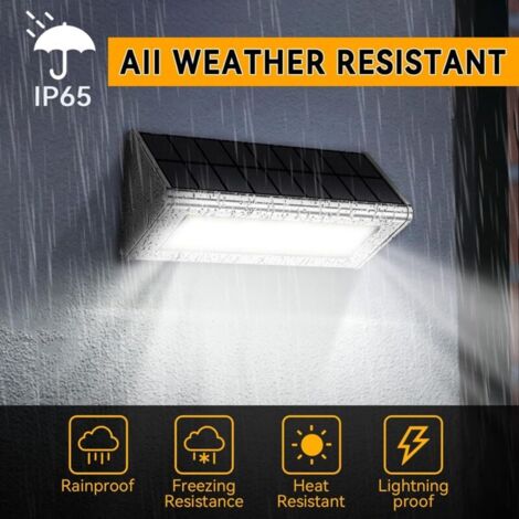 GABRIELLE Solar Lamp Outdoor, IP65 Waterproof Wireless Solar Spot Light 4500mAh 46 LEDs Solar Flood Light Outdoor Garden