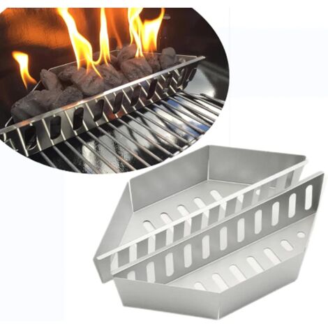 GABRIELLE Charcoal Basket for Grilling, Briquette Rack, High Temperature Resistant, Stainless Steel Charcoal Basket, Pack of 2