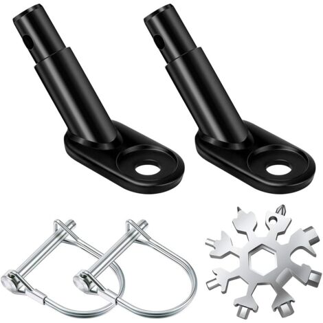 GABRIELLE 2 Sets Bicycle Trailer Connectors Bike Trailer Hitch Adapter Trailer Hitch Mounting Accessories with 18 in 1 Snowflake Multi Tool