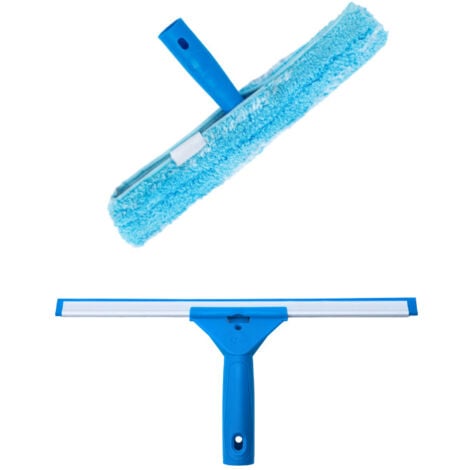 GABRIELLE Professional window cleaner with microfiber brush width 35 cm, window squeegee for shower, bathroom, car, window