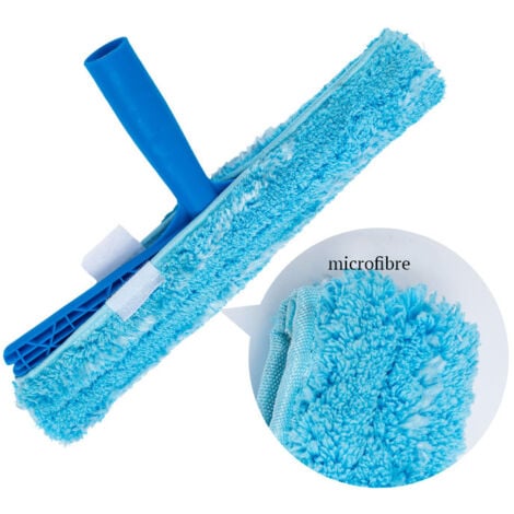 GABRIELLE Professional window cleaner with microfiber brush width 35 cm, window squeegee for shower, bathroom, car, window