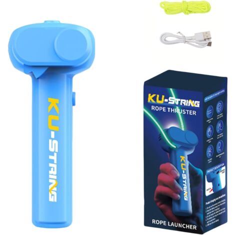 String Loop Lasso Rope Launcher, Glow in The Dark Loop Lasso Rope Shooter, Cool Toy for Birthday Party (Blue)