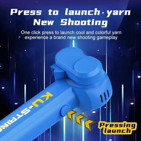 String Loop Lasso Rope Launcher, Glow in The Dark Loop Lasso Rope Shooter, Cool Toy for Birthday Party (Blue)