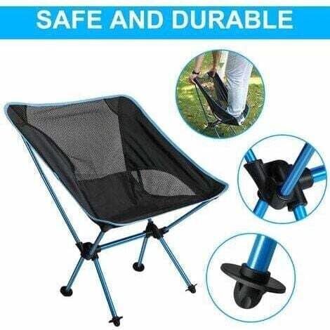 Ultralight Camping Chair Foldable Compact Aluminum Alloy Portable with Handbag Suitable for Outdoor Camping BBQ Picnic Beach Fishing