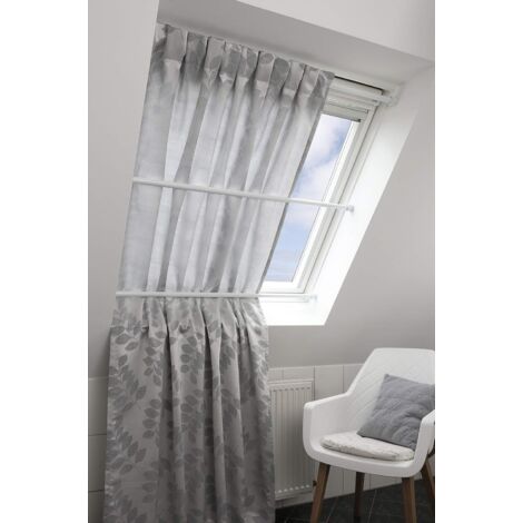 Curtain rod Drilling Ø 13/10 mm white, 55-90 cm