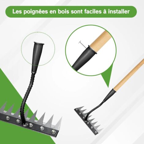 Weeding Rake, Garden Rake, Gardening Tools, Carbon Steel Garden Rake, Hand Weeding Tool, 8 Teeth Garden Claw