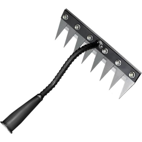 Weeding Rake, Garden Rake, Garden Tools, Carbon Steel Garden Weeding Rake, Hand Tool Weed Remover, Garden Claw, 8 Teeth