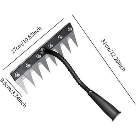 Weeding Rake, Garden Rake, Garden Tools, Carbon Steel Garden Weeding Rake, Hand Tool Weed Remover, Garden Claw, 8 Teeth