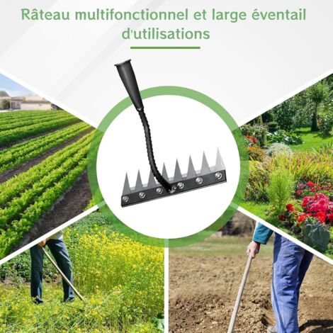 Weeding Rake, Garden Rake, Garden Tools, Carbon Steel Garden Weeding Rake, Hand Tool Weed Remover, Garden Claw, 8 Teeth