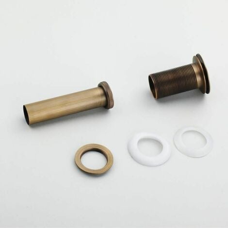 Bonde et accessoires pour vasque et lavabo，Pop-up Rétro Bouchon Bonde de Lavabo Vidange sans Trop-Plein en Laiton Bronzé Universel Valve Draineur d’Evier Vasque Siphon,