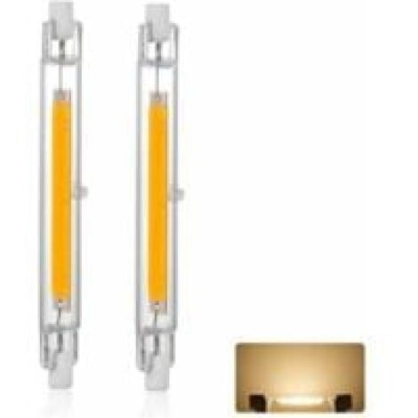 Ampoule LED R7S 118mm 20W Dimmable, Blanc Chaud 3000K 3000LM, Linéaire Remplacer Lampe Halogène J118 20W, Éclairage à 360 Degrés, Sans Scintillement, R7S OCB LED Tubes pour Projecteur, lot de