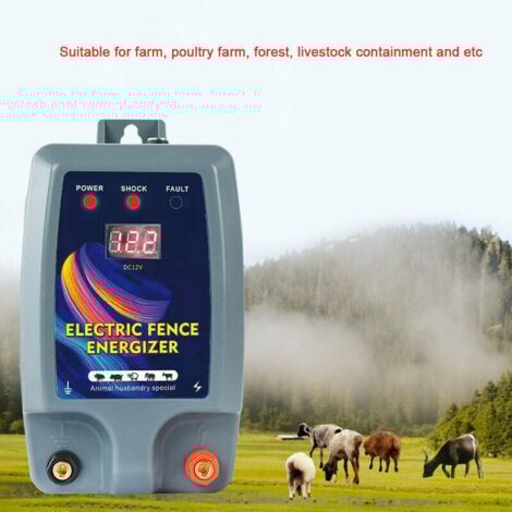 Clôture Électrique Haute Puissance pour Bétail et Animaux - Électrificateur de Clôture avec 3 Modes d'Alimentation pour l'Élevage de Volailles RTGPT