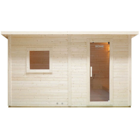 HOME DELUXE - Sauna da esterno con anticamera TALO XL - 400 x 217 cm per 5 persone