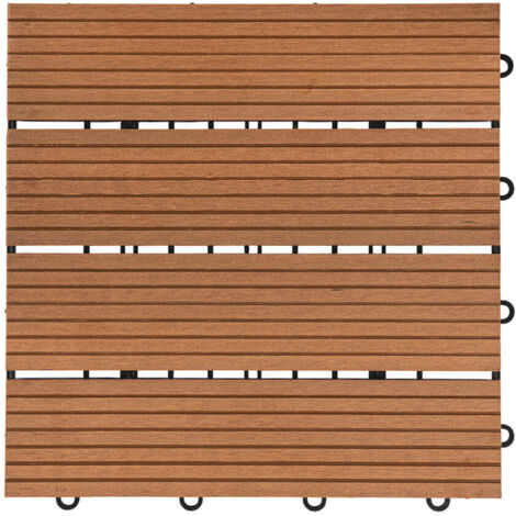 HOME DELUXE - Piastrelle in legno WPC BAVARO Colore: Marrone chiaro, Quantità: 1 m²