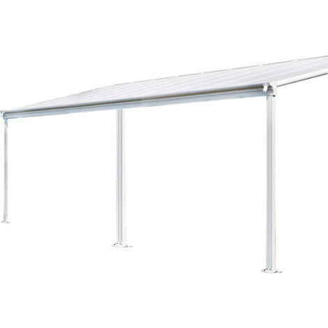 Home Deluxe - Tetto a terrazza SOLIS  colore: bianco, dimensioni: 435 / 442 x 300 / 303 x 278 / 226 cm