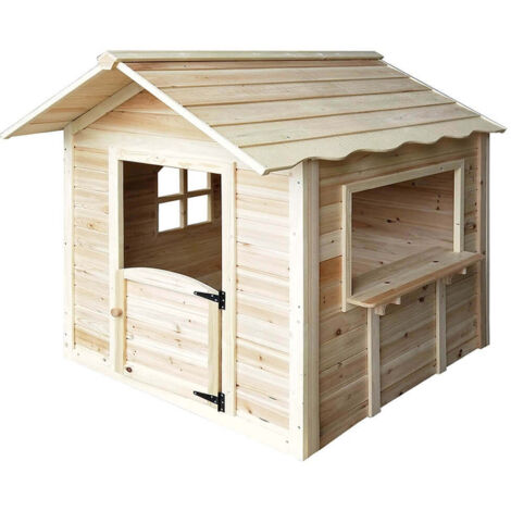 Home Deluxe - Casetta DER GROSSE PALAST - 106 x 111 cm Colore: Naturale, Attrezzatura: Senza panca