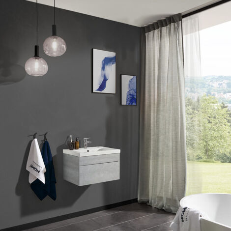 Set di mobili da bagno con lavabo Jade verde 60cm | Leroy Merlin