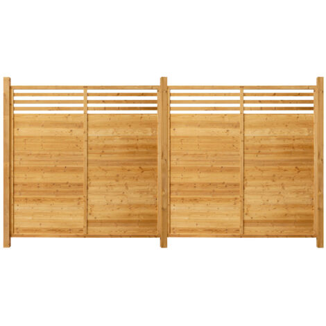 HOME DELUXE - Recinzione privacy in legno SOMA - 180 x 180 cm Dimensioni: 2 elementi + 3 montanti (1/5)