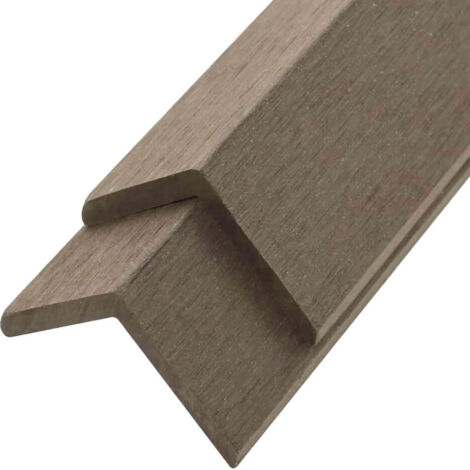 HOME DELUXE - Listello terminale in WPC FINEA - 110 x 4,5 cm set da 10  Colore: Marrone scuro