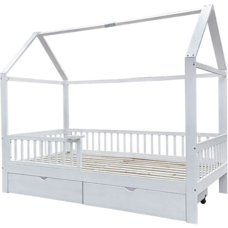 HOME DELUXE - Letto per bambini con cassetti STAR LAND  Colore bianco, dimensioni: 90 x 200 cm (1/5)
