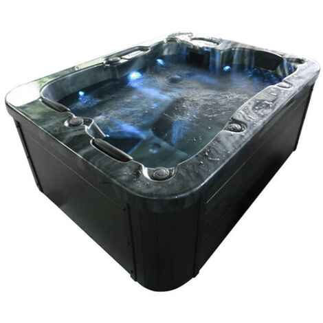 Home Deluxe - Vasca idromassaggio da esterno BLACK MARBLE PURE Attrezzatura pura