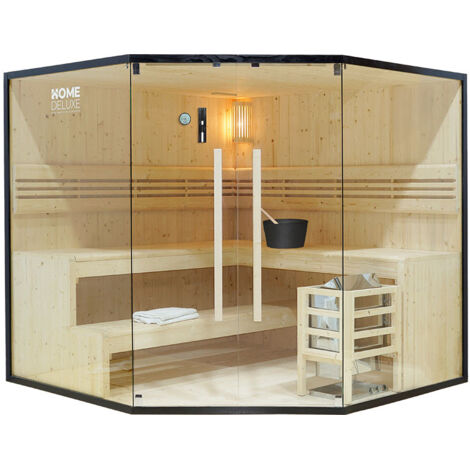 HOME DELUXE - Sauna tradizionale SHADOW XL BIG - 200 x 200 cm per 6 persone