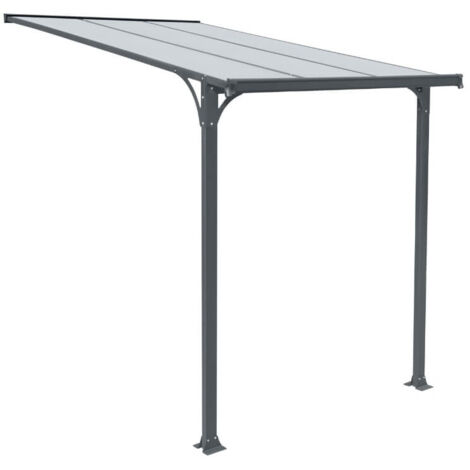 HOME DELUXE - Pensilina per porta d'ingresso CUBIS M - 222 x 150 cm antracite  Taglia M