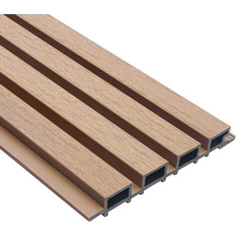 HOME DELUXE - Rivestimento di facciata in WPC DUVAR  Colore: Teak, Dimensione: 2 m²