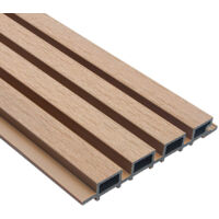 HOME DELUXE - Rivestimento di facciata in WPC DUVAR Colore: Teak, Dimensione: 2 m²