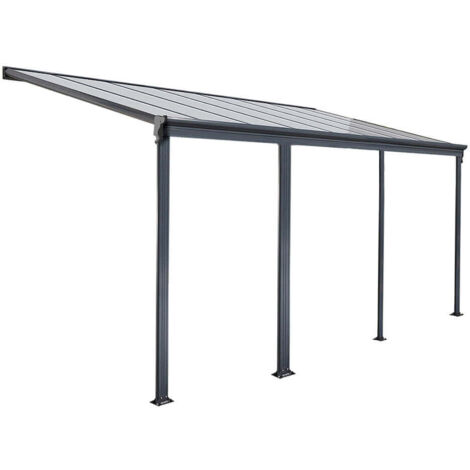 Home Deluxe - Cubierta de terraza SOLIS  color: gris, 618 / 625 x 303 / 300 x 278 / 226 cm