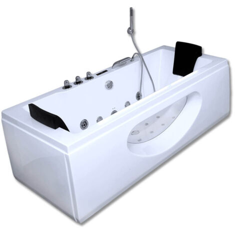Home Deluxe - Bañera de hidromasaje con luminoterapia LAGUNA M - 180 x 90 cm