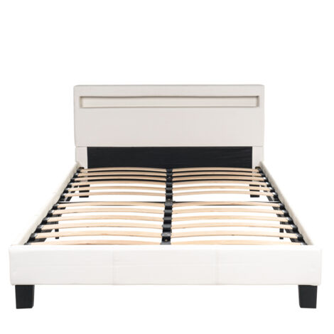 Home Deluxe - Cama LED ASTRO  color: blanco, tamaño: 140 x 200 cm