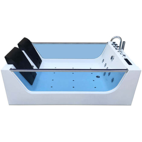 Home Deluxe - Bañera de hidromasaje con fototerapia ATLANTIC XL 180 x 120 cm
