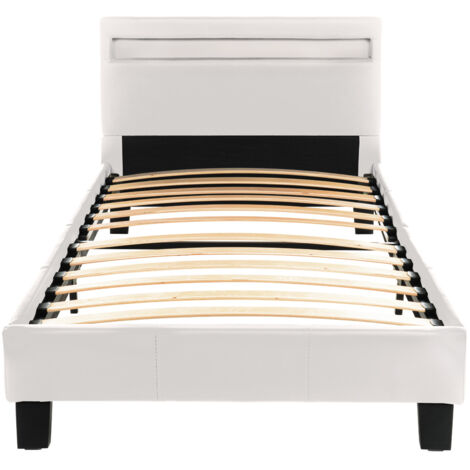 Home Deluxe - Cama LED ASTRO color: blanco, tamaño: 90 x 200 cm